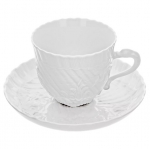 Swan Service White Cappuccino Cup & Saucer 8.45 oz